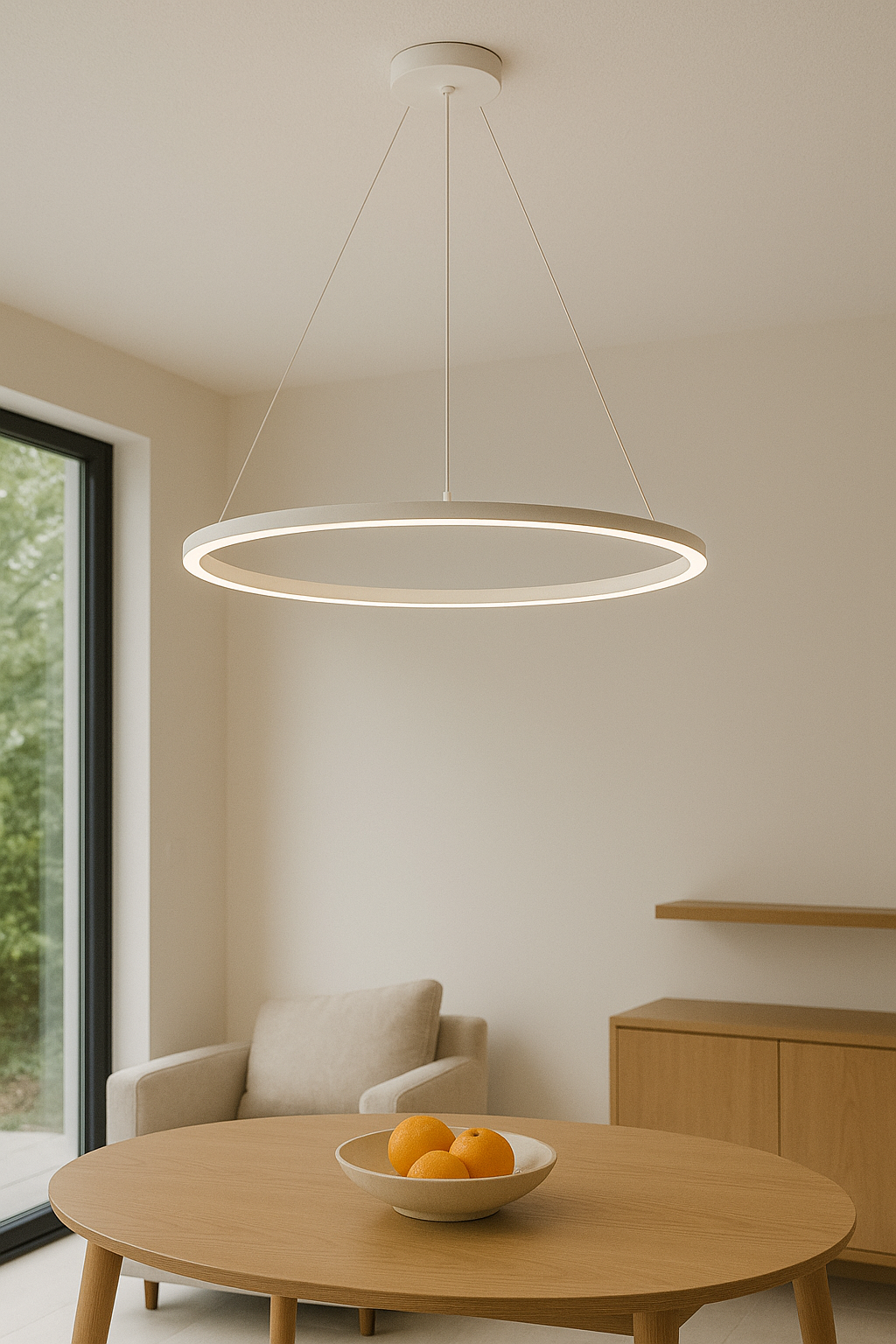 Minimalist Round Ring Chandelier